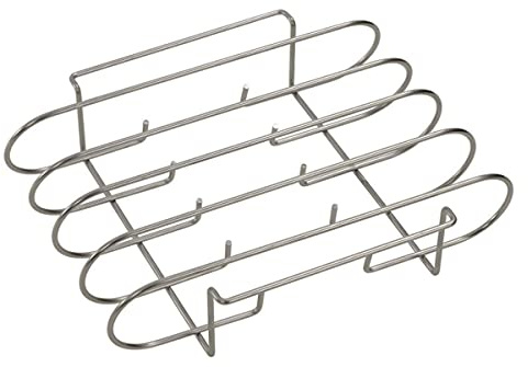 Dehner Rib Holder, Approx. 29 x 25 x 7.2 cm, Stainless Steel, Silver