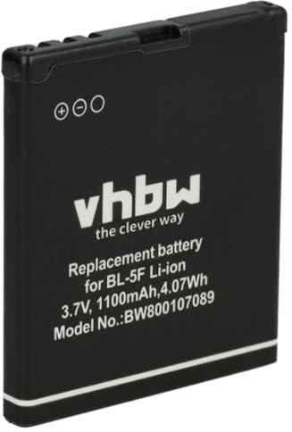 vhbw Akku kompatibel mit Bea-fon SL630, SL640 Handy Smartphone Telefon (1100mAh, 3,7V, Li-Ion)