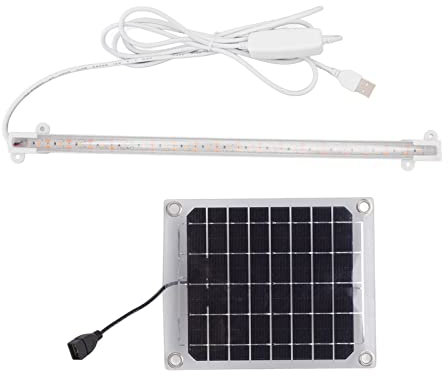Bordstract Lampe Chauffante à énergie Solaire, Chauffage Solaire Pour Serre LED, Panneau Lumineux Pour Aider les Plantes D'intérieur En Pot à Pousser(10W)