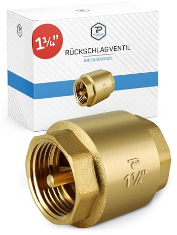 Pangaea Tech Valvola di ritegno universale 1 1/4 pollici – antiriflusso antiruggine con filettatura interna su entrambi i lati – Freno a gravità per tubi dell'acqua – Valvola di ritegno acqua 1 1/4
