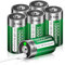 USB D Battery Lithium/15000mWh - 1.5V USB D Cell Batteries Rechargeable Batteries Quick Charge in 4 Hours With Type C Charging Cable (6Pcs)