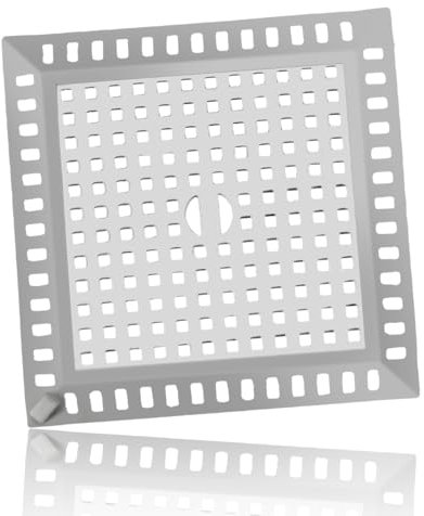 Colador de Pelo para Ducha Cuadrado, 12,2 x 12,2 cm Rejilla Desague Ducha de Acero Inoxidable, Cuadrado Colador Fregadero, Filtro Pelos Desague Ducha Cuadrado para Bañera, Baño, Lavabo, Cocina
