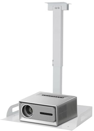 SICHENSH Takfäste projektor, projektortakhållare, höjdjusterbar universalhållare, projektorhållare för projektorer, videokonferenskameror, router (vit)