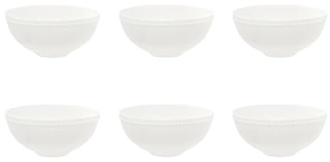 Secret de Gourmet - Lot de 6 Bols en Porcelaine Perle 50cl Blanc