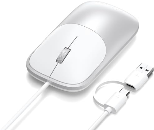 SATECHI Ratón con Cable Slim LX, Plata