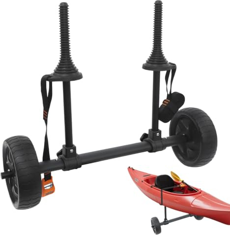 YUYUZI Carrello per kayak regolabile, 45 kg, con cinghie, per canoa e SUP