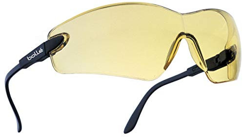 Bolle VIPPSJ Viper Glasses Nylon Frame Anti-Scratch and Fog Lens, Black/Yellow