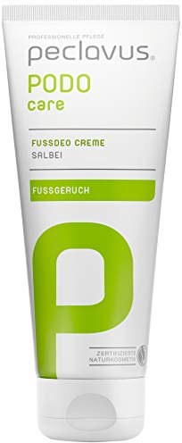 Peclavus Basic Fußdeo Creme, Fußcreme gegen Fußgeruch, mit Salbei, 75 ml