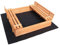 Sandbox Folding Lid 2 Bench Seats 980x980x210 mm Spruce Wood Fleece Floor Sandpit