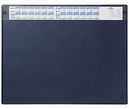 Durable Schreibunterlage (mit austauschbarer Abdeckung, 650 x 520 mm) 1 Stück, dunkelblau, 720507