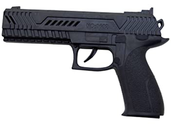 P’Tit Clown 74560 - Pistola automática de plástico, 21 cm, Color Negro