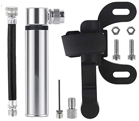 VOANZO Dragpump för högtryck, bärbar mini-cykelpump uppblåsbar väg mountainbike hopfällbar cykel (silver)