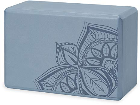 Gaiam Uni-Erwachsene Yoga-Block Bedruckt, Blauer Schattenpunkt, 1 EA