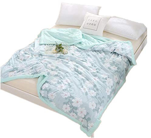 FANSU Copriletto Trapuntato Matrimoniale Singolo Elegante Reversibile Coperta Trapunta Primaverile Estivo Antipolveri Copri Letto per Camera da Letto (Fiori,200x220cm)