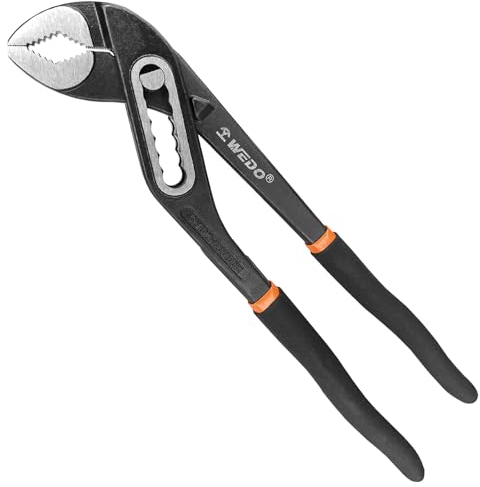 WEDO Pinces multiprise,Pince Multiprise de Pointe 300 mm,Pince à perroquet avec trou de serrage,Acier CRV,protection contre le verrouillage,antidérapante Poignée