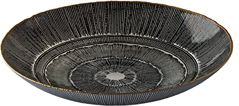 Anton Studio Designs - Decorative Bowl - Large Table Decoration Bowl - Diameter: 40cm - Decorative Glass Bowl for Home Decor - Aztec