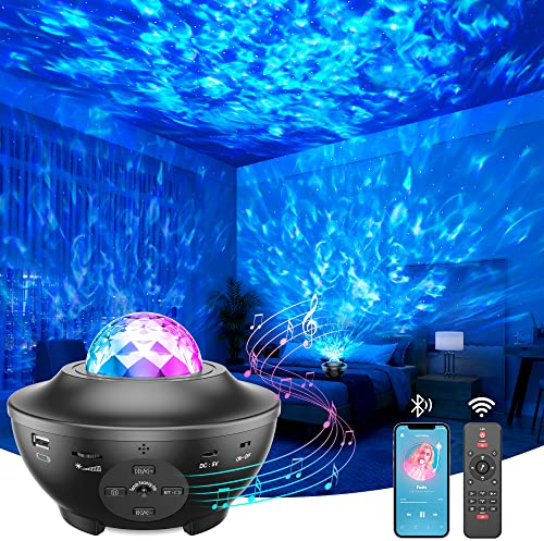 LED Sternenhimmel Projektor, Galaxy Sternenhimmelprojektor, Lampe Sternenhimmel mit Timer/Remote/Bluetooth Lautsprecher für Kinder