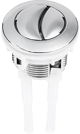 Ultra Toilet Push Button Flush Replacement Dual Flush Cistern Valve, Ideal Replacement Round Flush Button Kit & More for Standard Dual Button Mechanism UK Toilets Wc Double Push Down Flusher Button