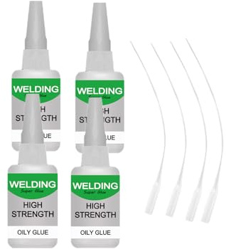 200ML Wood & Parquet Adhesive, Welding High-Strength Oily Glue, Universal Super Glue Gel, Instant Bonding, Strong Adhesion, Repairs Last Long Time for Metal, Wood, Ceramics,Leather, Glass(50g/4PCS)