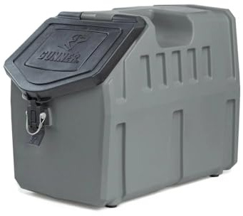 GUNNER 50 lbs Dog Food Storage Container - Waterproof & Airtight Pet Food Bin - Multi-Purpose Container for Dry Food, Corn, Chicken Feed, Treats, Bird Seed, & More - Gunmetal