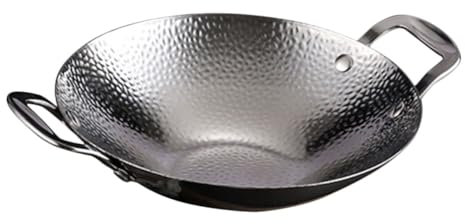 ULTECHNOVO Pentola Acciaio Inossidabile Maniglie Doppie per Mare e Carne Utensile Versatile e Ristoranti Facile Sicura