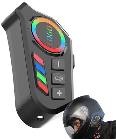 Générique Helmet Headphones, Helmet Communication System, Voice Assistant Earphones, Colorful LED Lights, Noise Cancellation Design, 1 Set Black, for Cycling, ATV, Snowmobile, Outdoor Riding