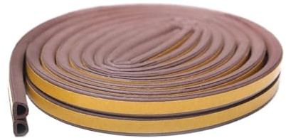 ILJXPOZB Striscia Di Tenuta For Porte E Finestre DIEP, 6M/12M, Autoadesiva, In Schiuma Acustica, Nastro Isolante, Guarnizione In Gomma Antivento(Grey,6M_D)