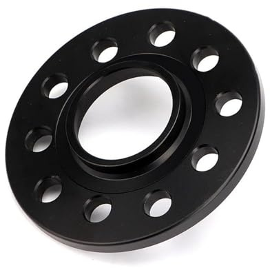 AHRPKAMERD Separadores Ruedas Adaptador Espaciador Rueda Universal para Coche 2 Piezas 5 Espigas 10 12 15 20 Mm PCD 5 X 112 CB 66.5 Mm Espaciador Rueda(2PCS 10mm Black)