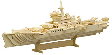 Pebaro 861 Holzbausatz Kreuzer 3D Puzzle, Modellbausatz, Basteln mit Holz, Holzpuzzle Schiff, vorgestanzte Holzplatte, inkl. Schmirgelpapier, ausbrechen, zusammenstecken, fertig, Geschenkidee