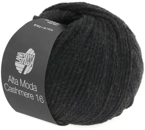 LANA GROSSA Alta Moda Cashmere 16 | Feinste 16 Mikron Merinowolle mit Kaschmiranteil | Handstrickgarn aus 78% Schurwolle (Merino) 12% Kaschmir & 10% Polyamid (Nylon) | 50g zum Stricken | 110m Garn 15