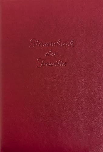 Veganes Stammbuch Hochzeit COSMO, Apfelleder, rot, Familienstammbuch mit Stammbaum Vorlage, Stammbuchformat 14 x 21 cm (70260SSW)