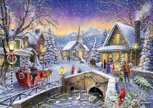 CHRISTMAS VILLAGE GLOW 1000 PIECE PUZZLE