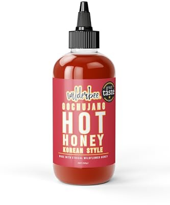 Wilderbee Korean Style Gochujang Hot Honey from the WilderKitchen | Wildflower Honey infused with Scotch Bonnet Chillies and traditional fermented Korean Gochujang | 260g