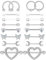 GUSXPPD 9 Paar Nippelpiercing für Damen, Edelstahl Nippel Piercing, Nippel Piercing Schmetterling Herz Barbell, Zungenpiercing Piercing Stab, Piercing Körperschmuck Set für Frauen Mädchen