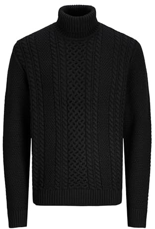 JACK & JONES Jjpaul Knit Roll Neck, Noir, S