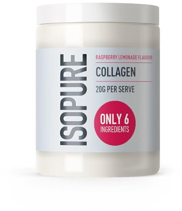Isopure Collagene in Polvere Limonata al Lampone con Vitamina C per Pelle e Articolazioni, 20 g di Collagene 100% Puro per Porzione, Senza Zuccheri, Aromi o Dolcificanti Artificiali, 345 g