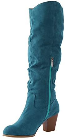 2025 Botas de mujer con pantorrilla media Bota Cana Alta Tacon Ancho, Altura Cierre Cremallera altas hasta la rodilla Look Casual o Fiesta invierno para
