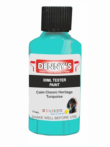 Premium Interior Wall & Ceiling Emulsion Paint – Calm Classic Heritage Turquoise – Rich Matt Finish, Durable & Washable, Low Odour, Ideal for Living Rooms, Bedrooms & Hallways (30ML Tester Bottle)