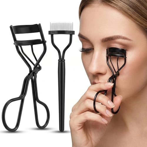 BAHME 2 Pcs piegaciglia High On Lash Eyelash Curler, Piegaciglia Effetto Lifting, Solleva e Modella le Ciglia per un Look Duraturo, Cuscinetti Morbidi in Silicone Anti-Strappo, Impugnatura Ergonomica