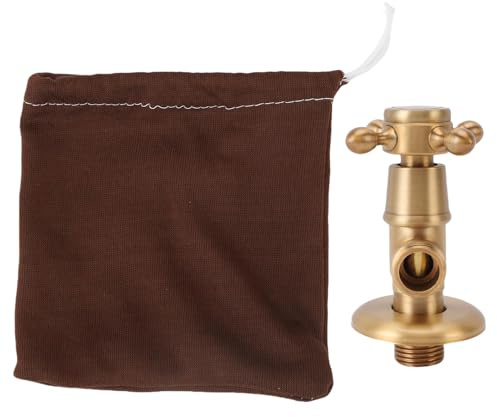 Mtlavishness G1/2 Valvola di arresto ad angolo Valvola di intercettazione acqua calda e fredda Valvola di arresto dell'acqua in stile antico in rame con robusta struttura in rame (Antica)