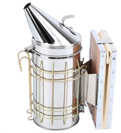 Manual Bee Hive Smoker Bee Tools Bee Smoke Transmitter Beekeeping Stainless Steel Bee Smoker Beekeeper Sprayer Meet Needs Beekeeping Necessary Tool