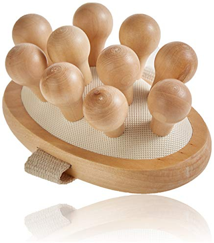 Croll & Denecke Spazzola Esfoliante Anti-Cellulite, Massaggiatore a Sfera, Spazzola Anticellulite, Massaggio Rotante