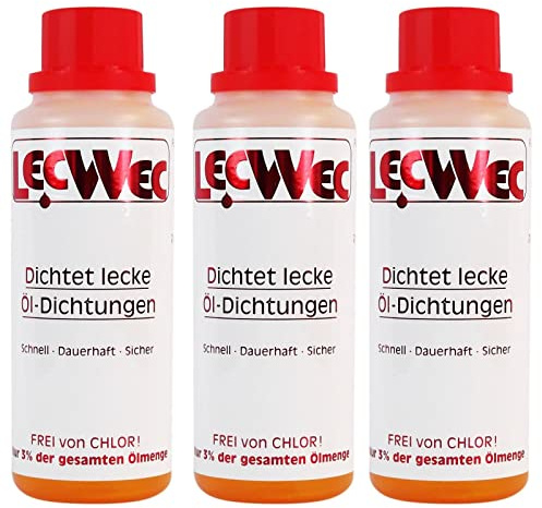 LecWec 3X Öldichtung Ölverlust Stop Ölstop Abdichtung Motor und Getriebe 200 ml