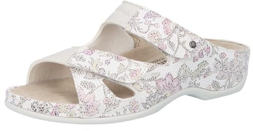 Berkemann Damen Janna Pantoletten, Weiß (Weiß/Cracke 244), 42 EU
