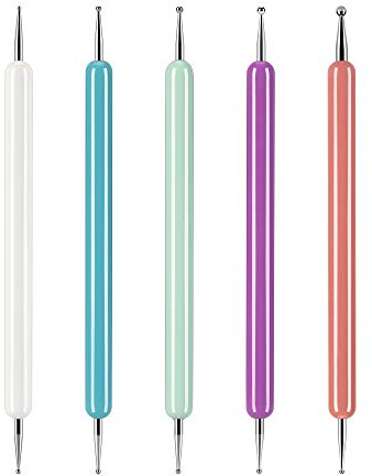 5 Pcs Pattern Tracing Stylus, Ball Embossing Stylus for Transfer Paper, Tracing Tools for Drawing, Embossing Tools for Paper, Art Dotting Tools for Nail Art, Ball Tip Clay Tools Sculpting Stylus