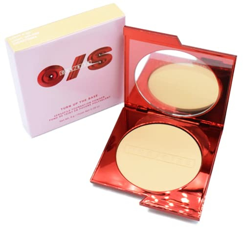 One size Patrick Starrr Turn Up The Base Versatile Powder Foundation - Light 4 (G) Light, Golden Undertones Face Pressed Makeup Medium-to-Full Coverage, Soft Matte Finish 0.28 Ounce