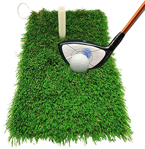 Golf Mat Turf Winter Rules Fairway Hitting Mats with Clip and Hole 30x20 cm for Garden Backyard Indoor Outdoor Lightweight Portable (30 * 20cm long grass)