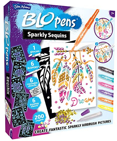 Blopens John Adams Glitzerndes Pailletten-Set: Erstellen Sie fantastische glitzernde Airbrush-Bilder! | Kunst & Handwerk | ab 7 Jahren