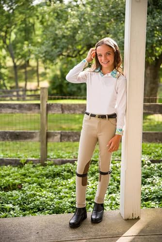 Shires Aubrion Cheshire Show Jodhpurs - Childs (11-12 Years, Tan)