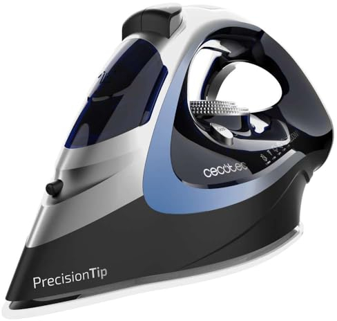 Cecotec Fer à Repasser Horizontal IronHero 3200 Vital avec 3200 W, Technologie Power Steam, Coup de Vapeur 270 g/min, Semelle Turbo Slide, Système Antigoutte, Cyclo Clean, Filtre Antical